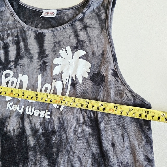 Ron Jon Surf Shop Tye Dye Front Gray Black, Knot Sleeveless Tank Women's Size XL - Picture 9 of 11